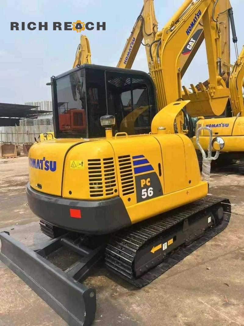 Cab and operator platform of a 2017 Komatsu PC56-7, 1,900 hours, priced at $11,111